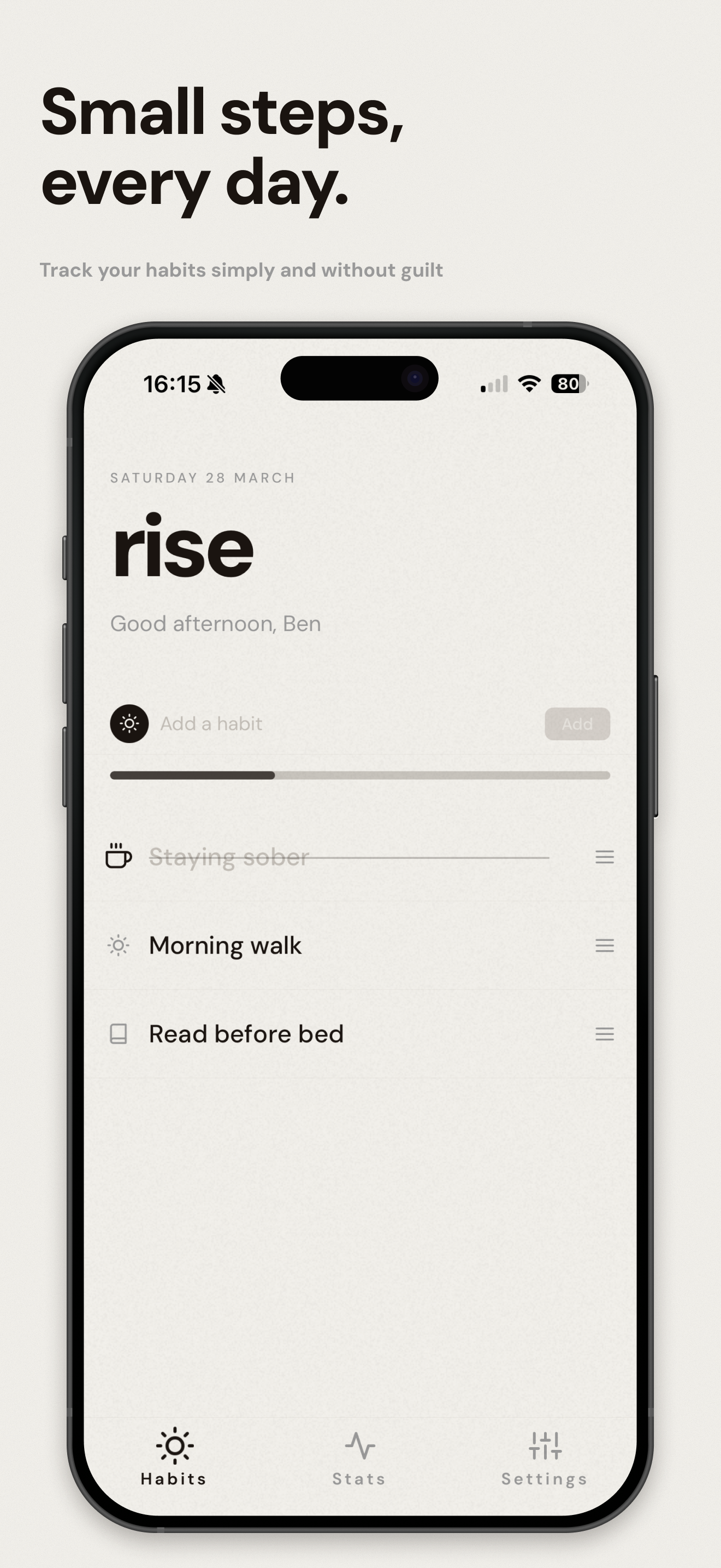 Small steps, every day